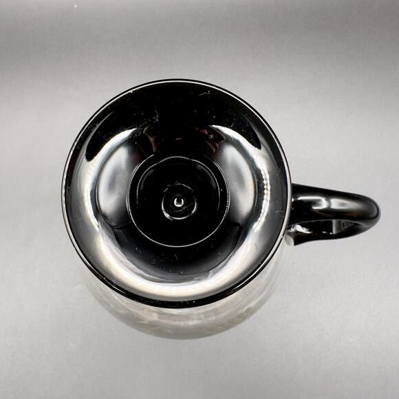 Lyngby Glass Decanter Art Deco Danish Etched Grapes Black Foot and Stopper c 40s - Picture 10 of 13